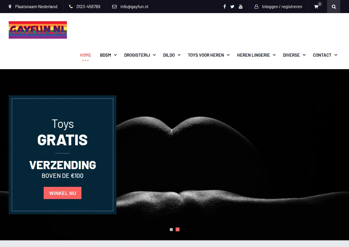 Store homepage