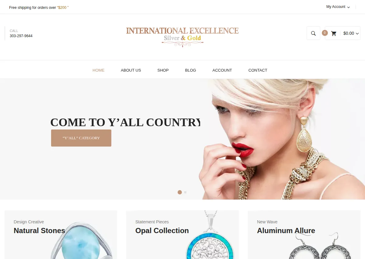 Store homepage