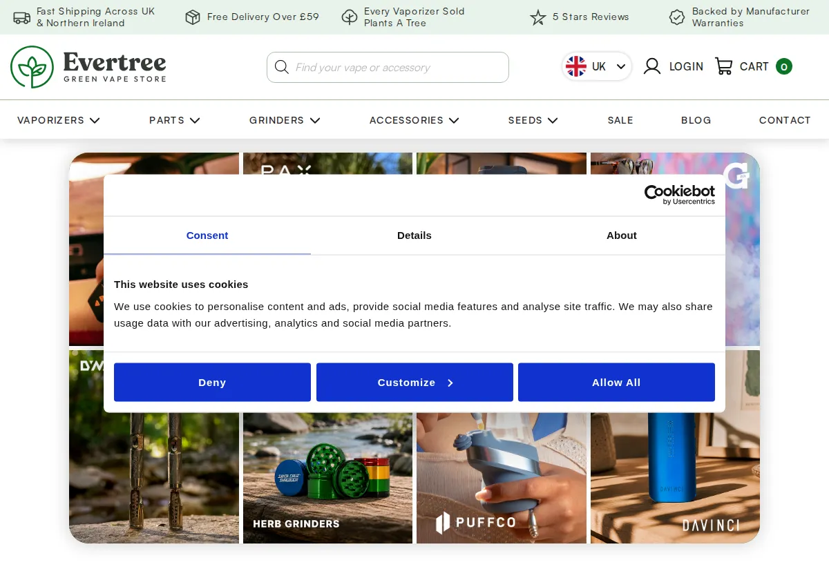 Store homepage