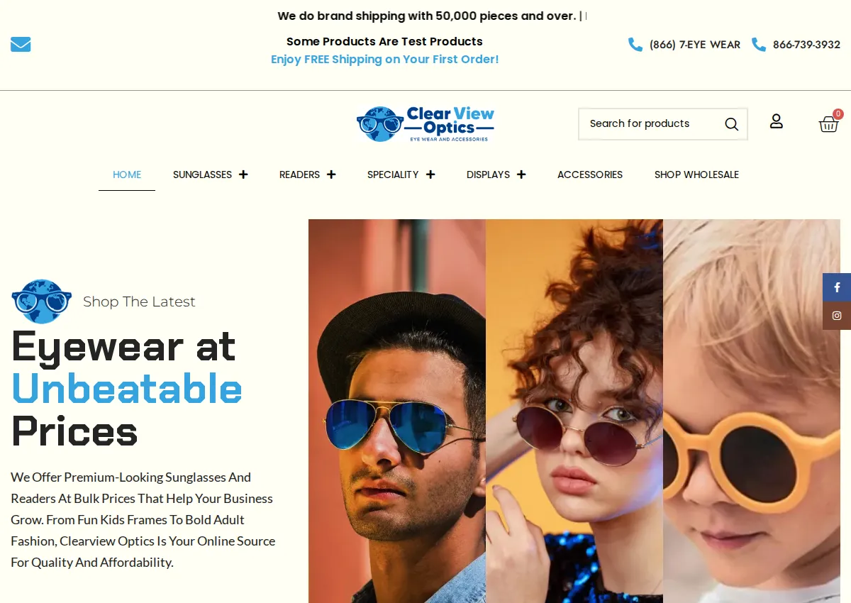 Store homepage