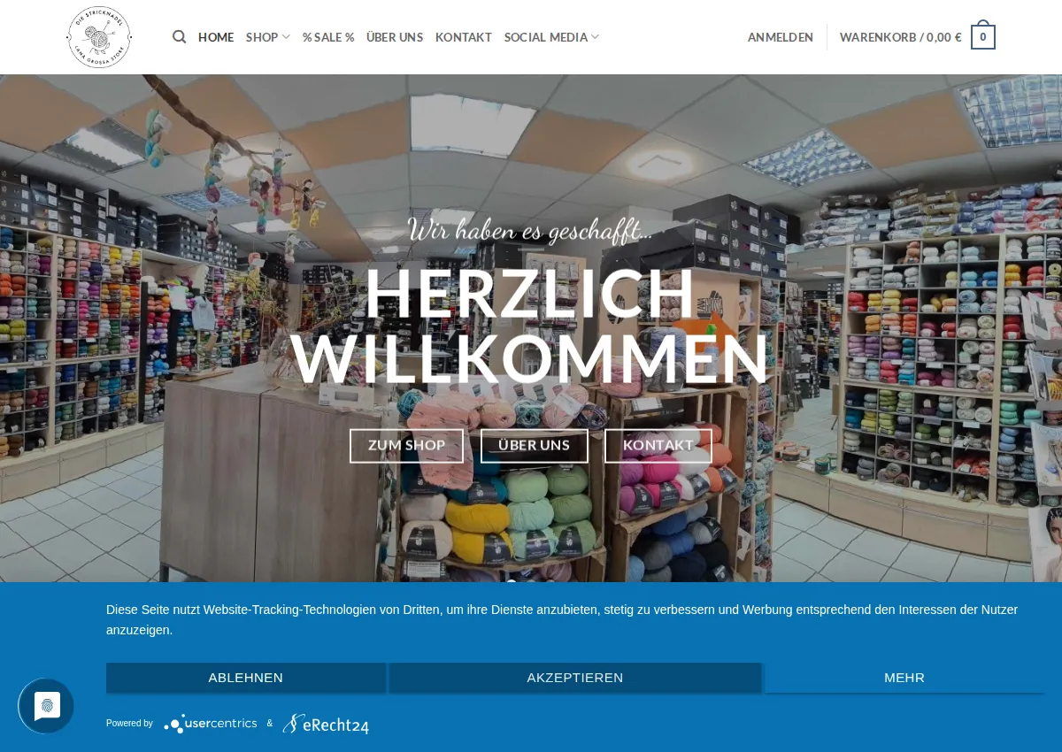 Store homepage