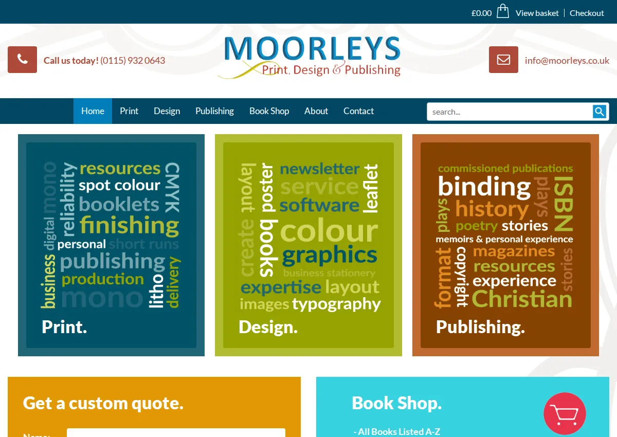 Store homepage
