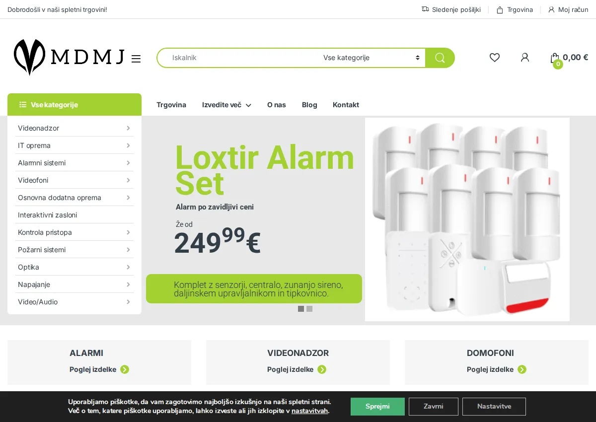 Store homepage