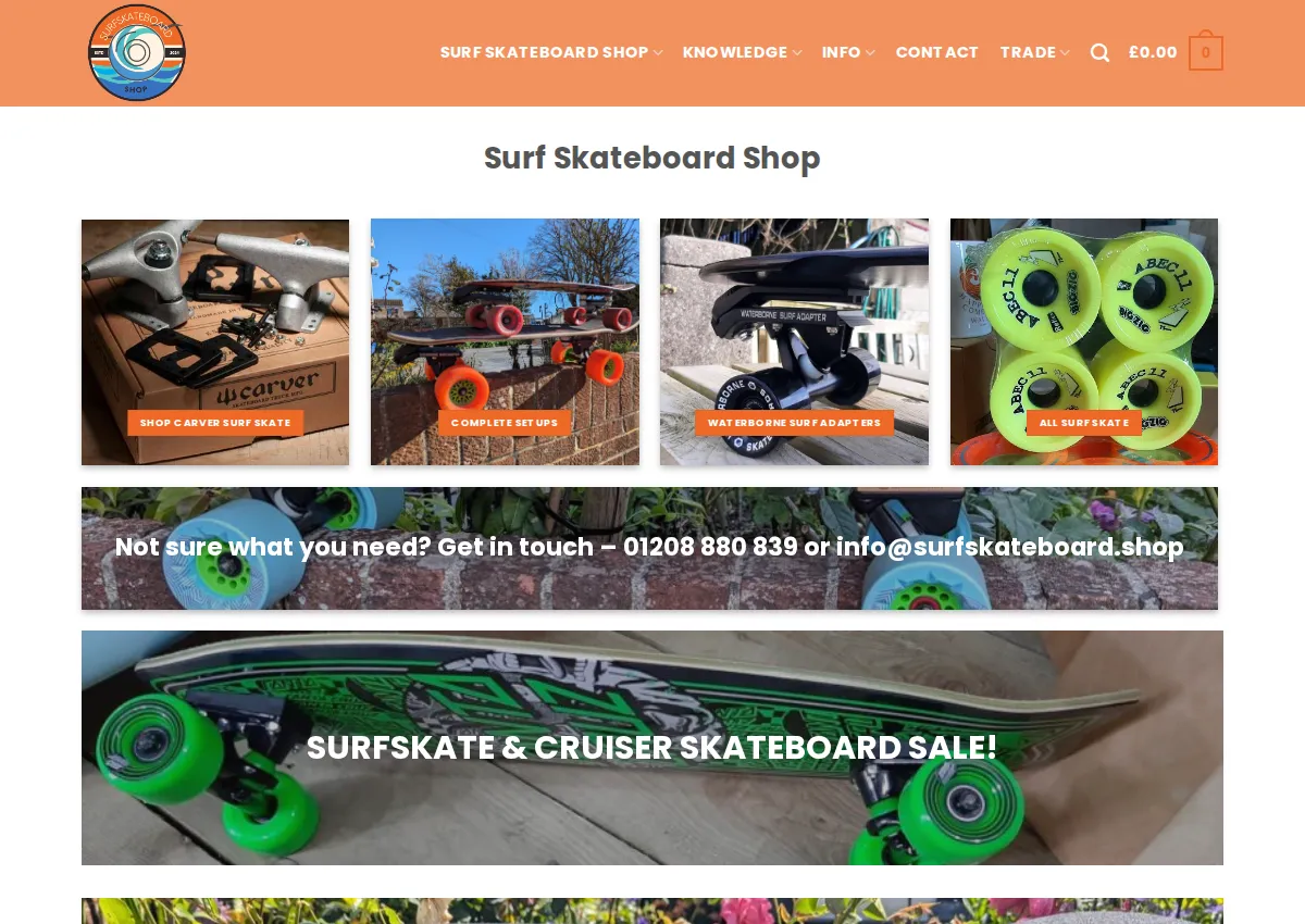 Store homepage