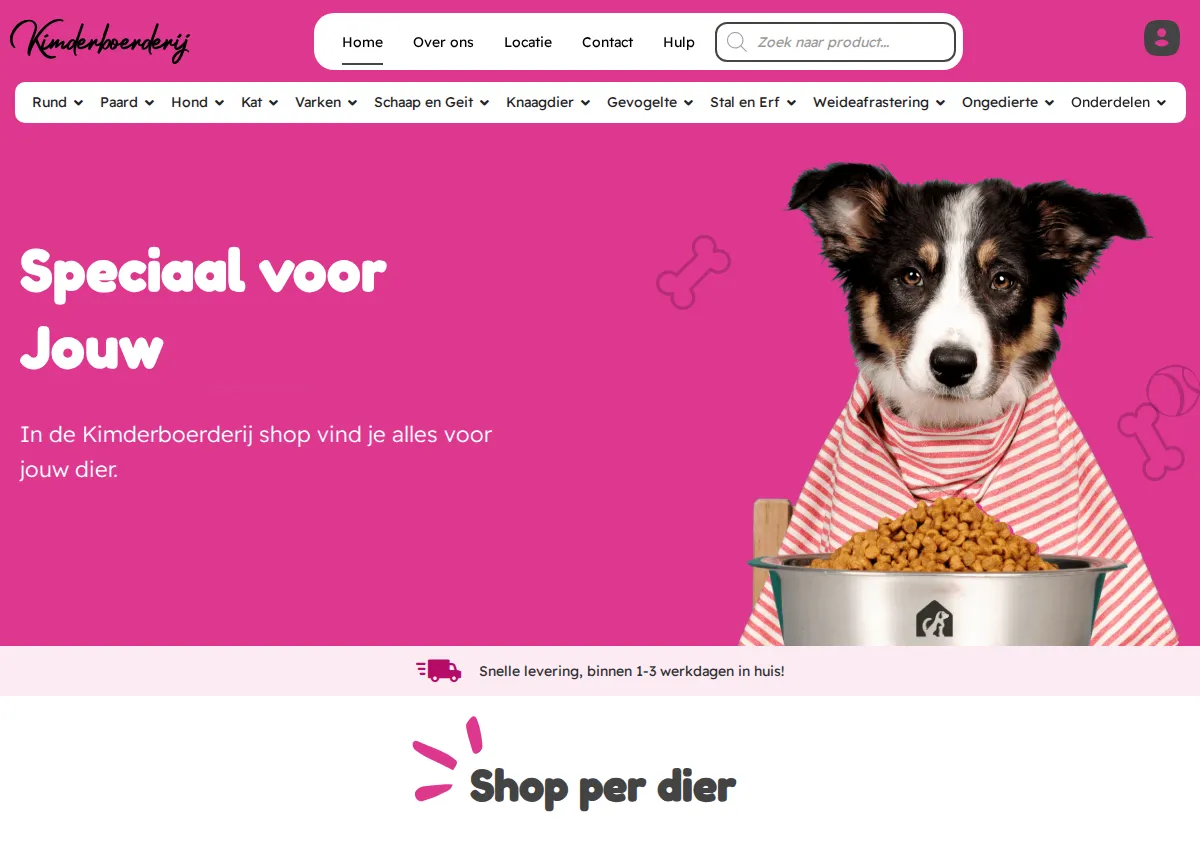 Store homepage