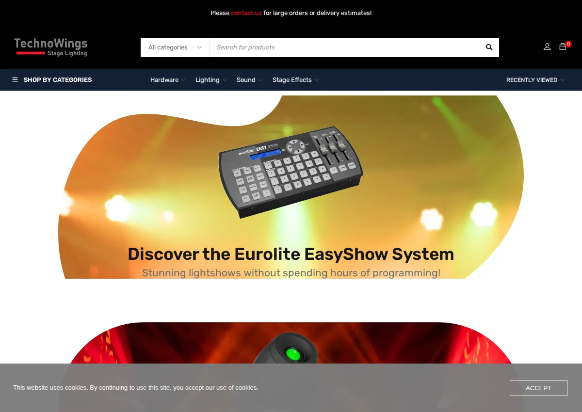Store homepage