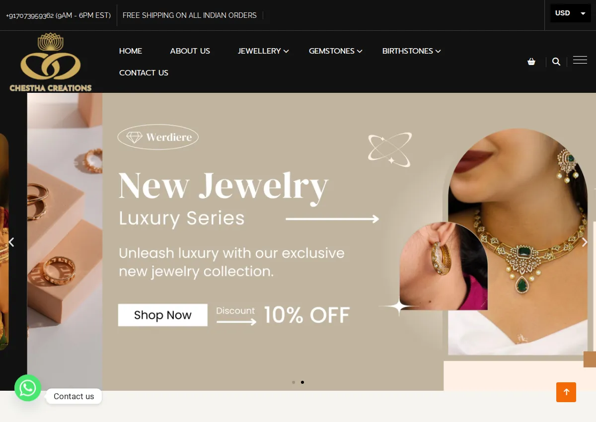 Store homepage