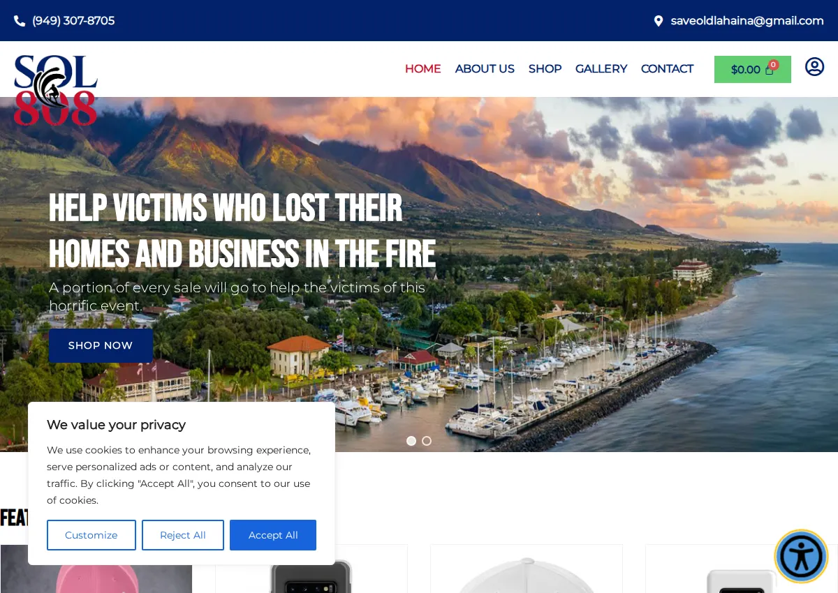 Store homepage