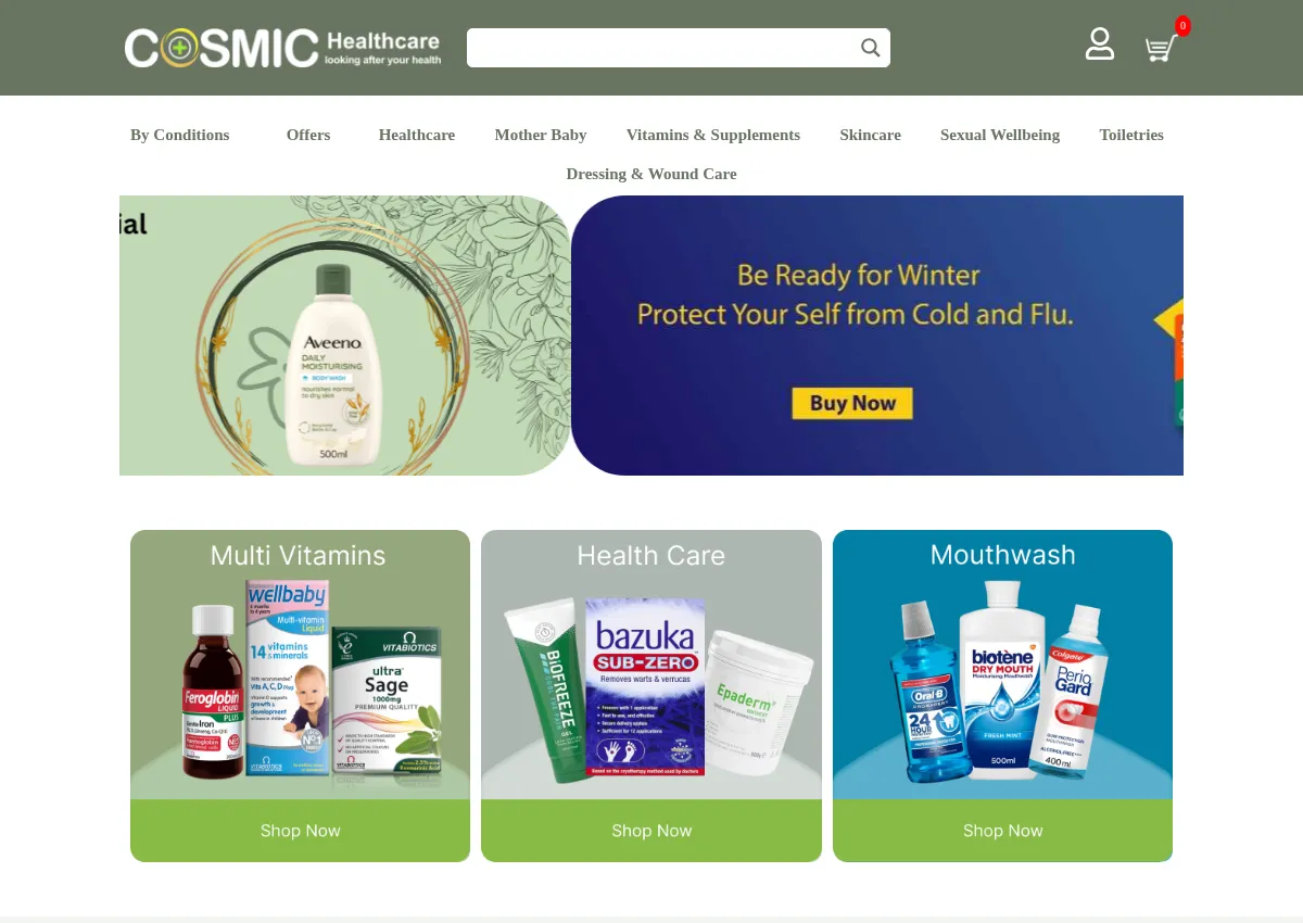 Store homepage