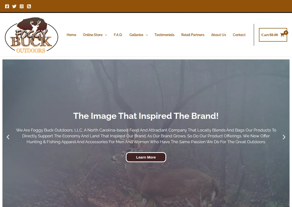 Store homepage
