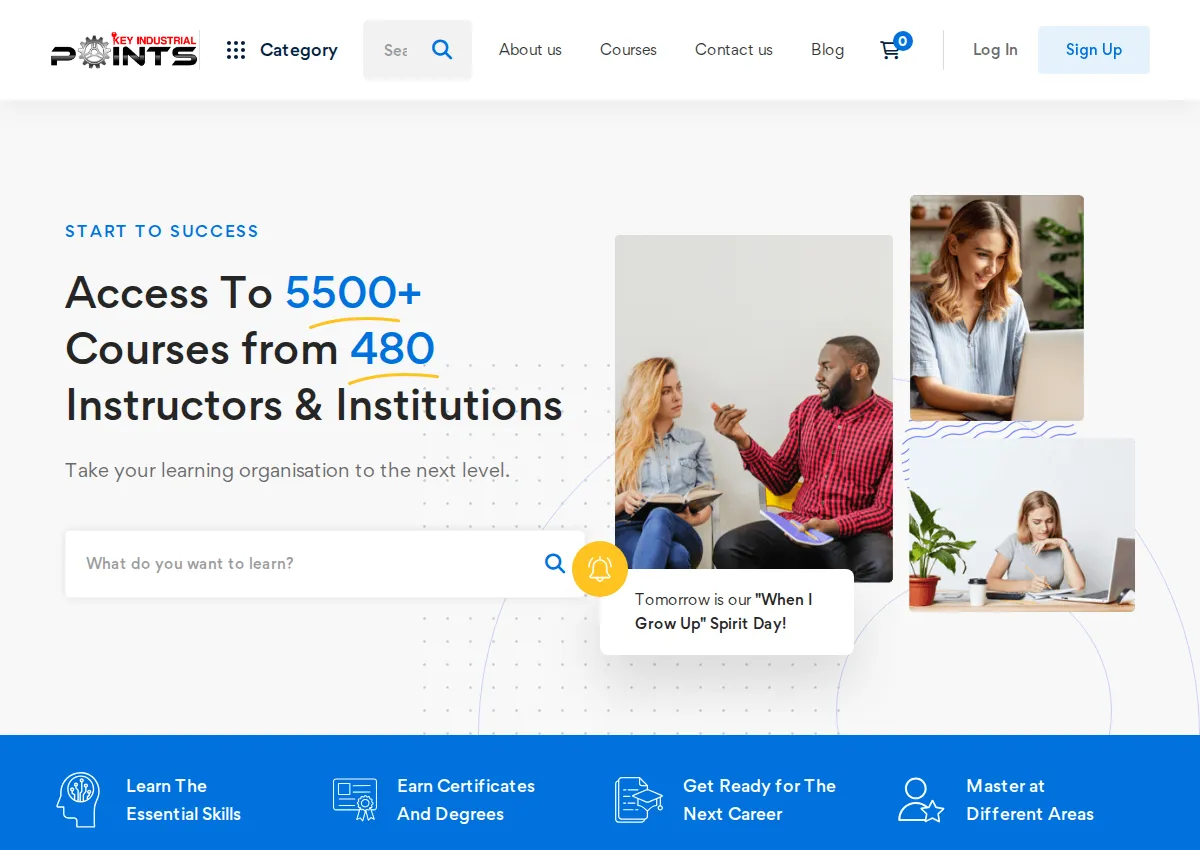 Store homepage