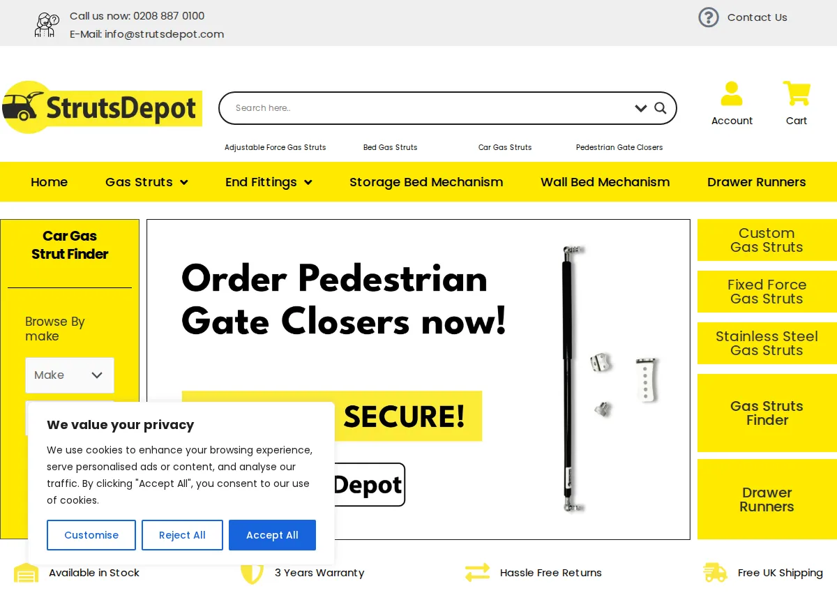 Store homepage
