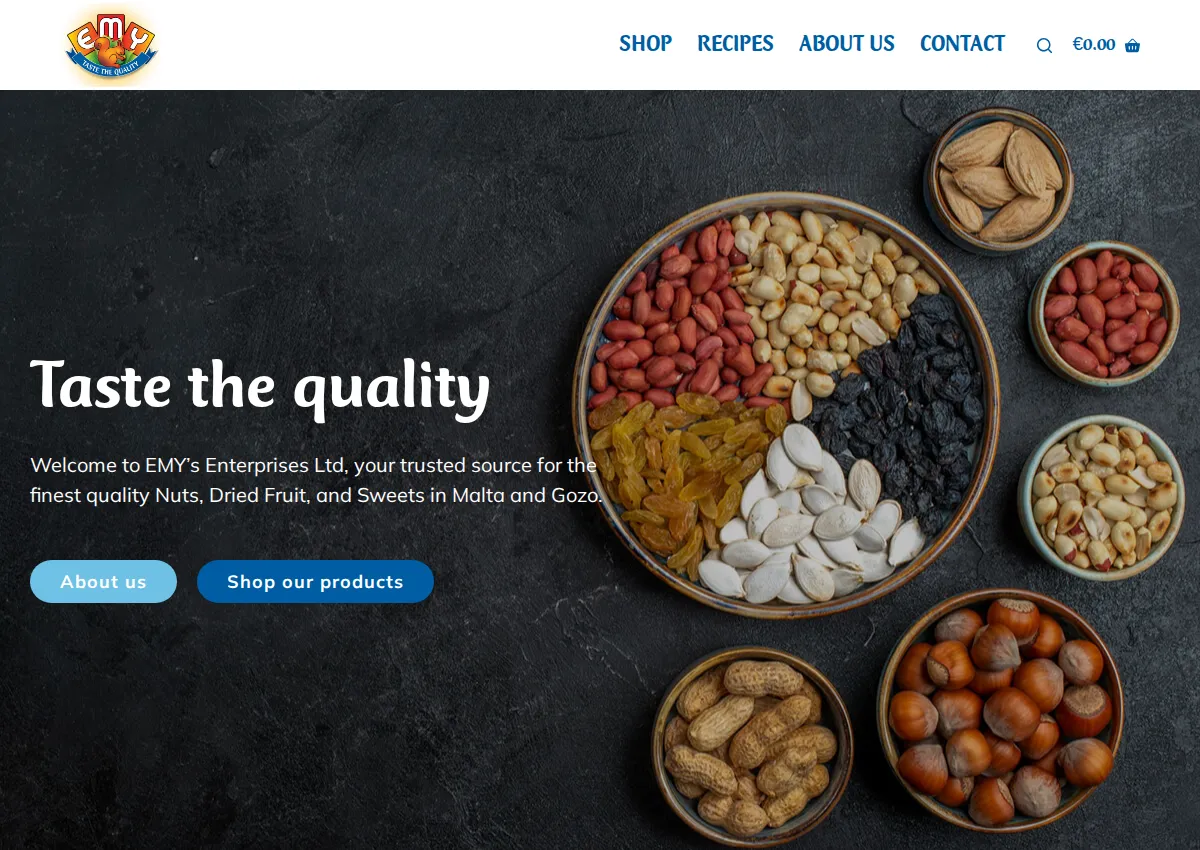 Store homepage