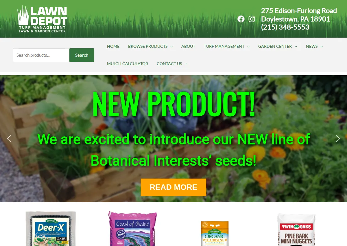 Store homepage