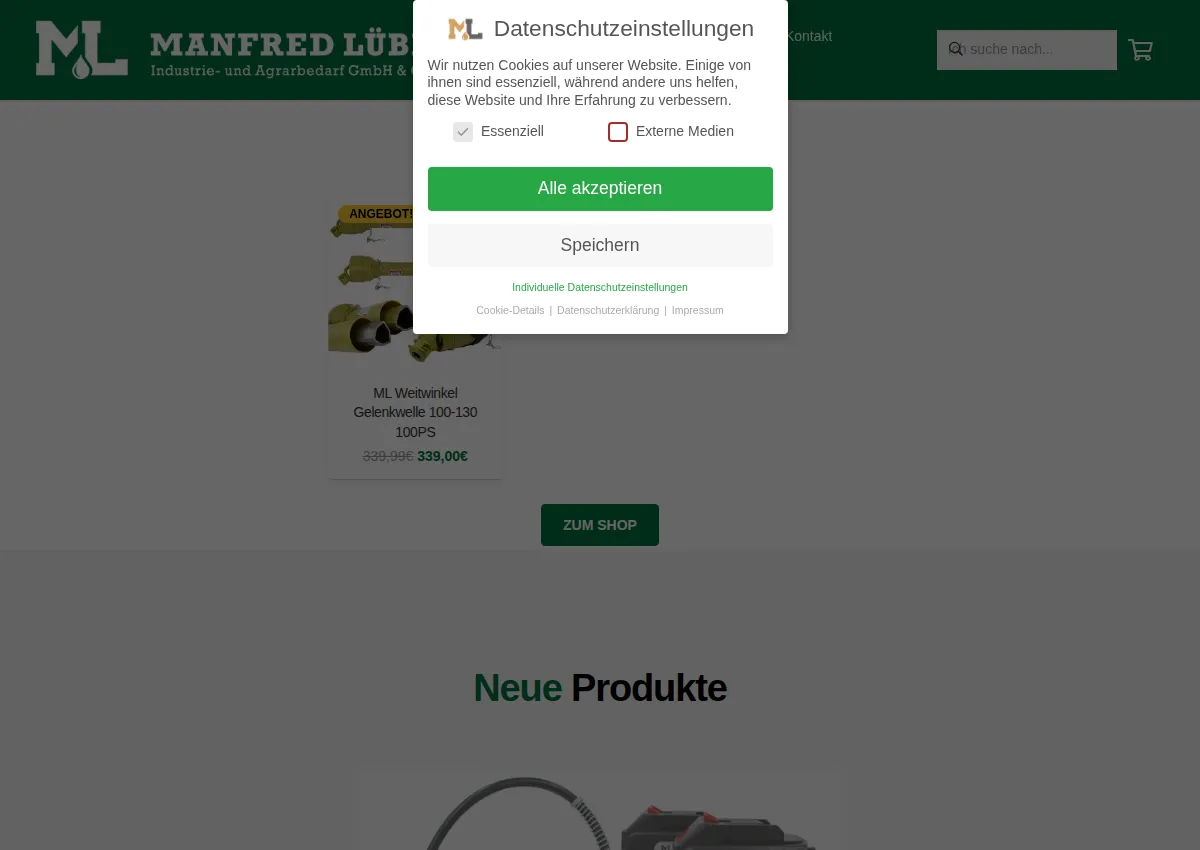 Store homepage