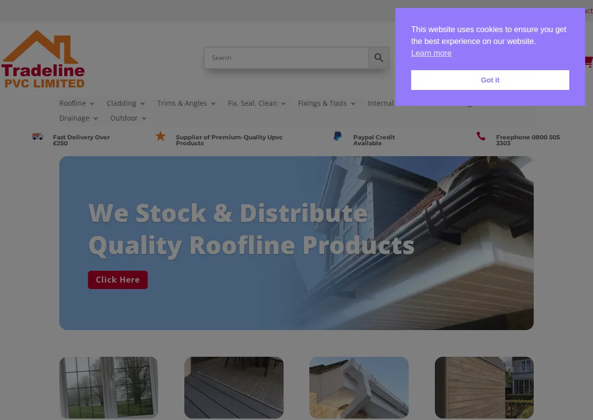 Store homepage