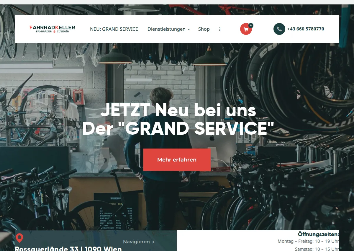 Store homepage