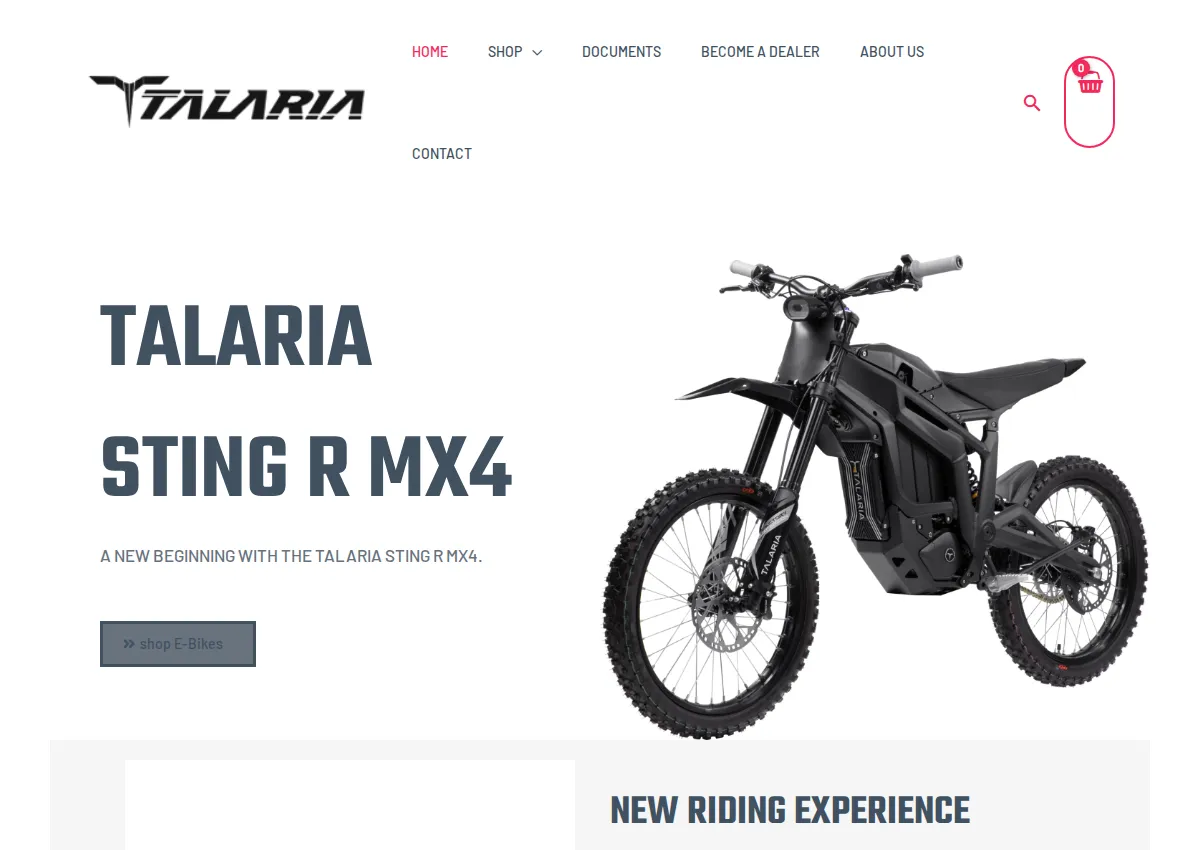 Store homepage