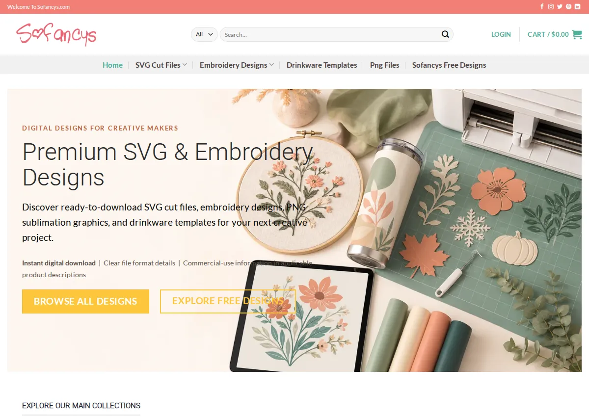 Store homepage