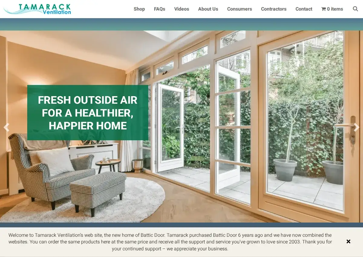 Store homepage