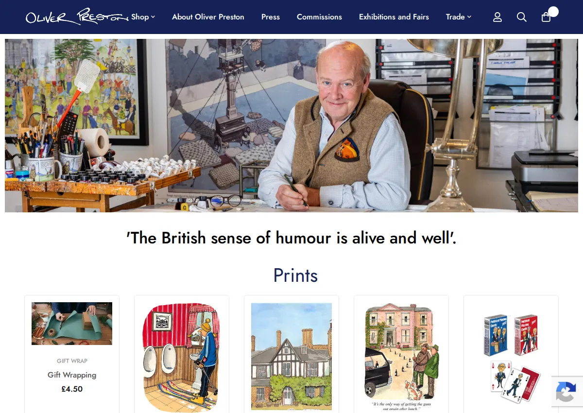 Store homepage