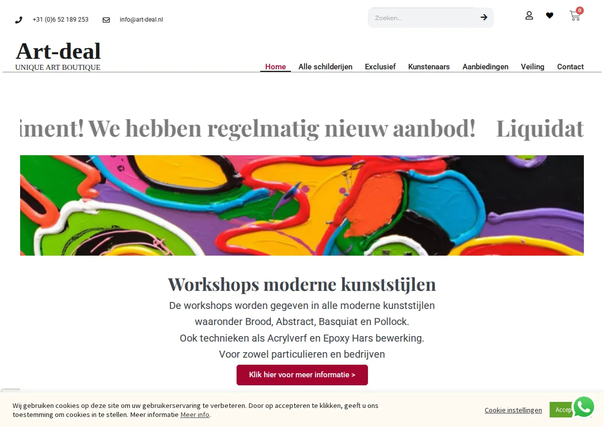 Store homepage