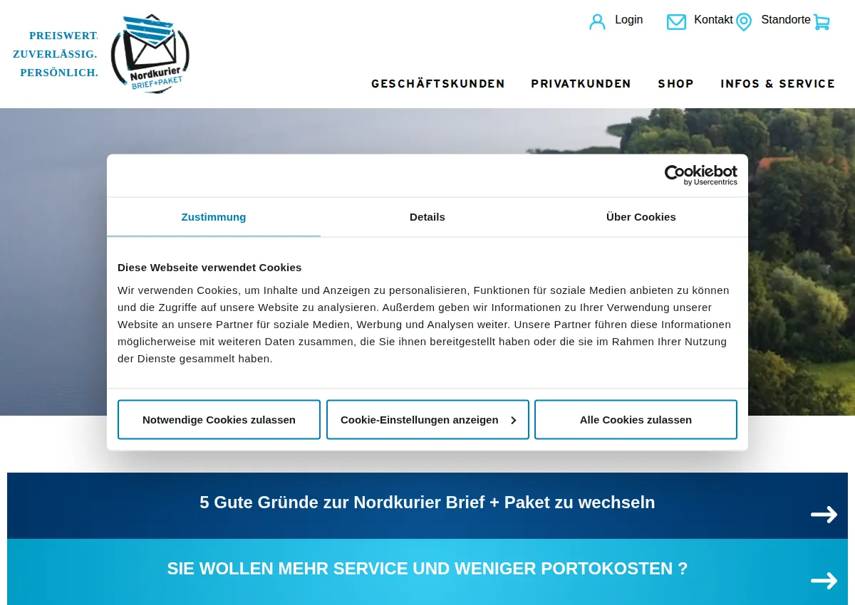 Store homepage
