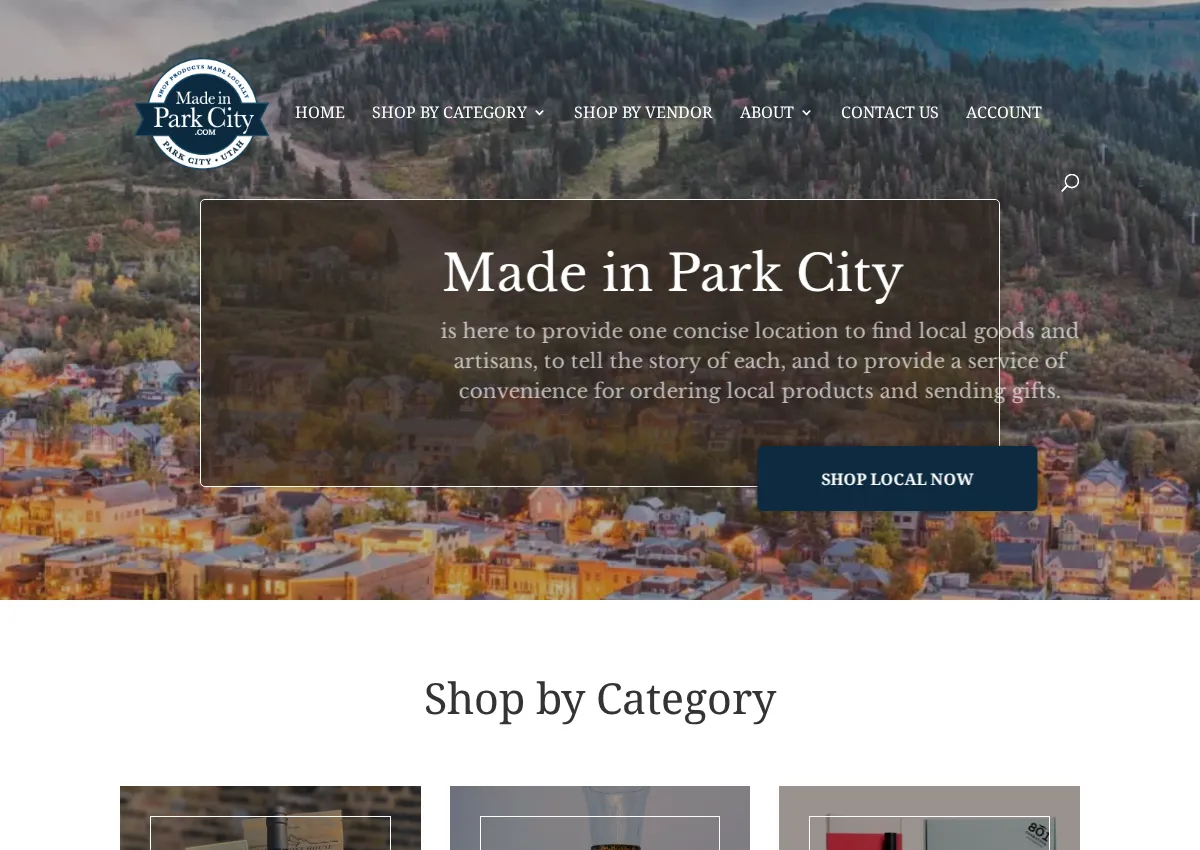 Store homepage