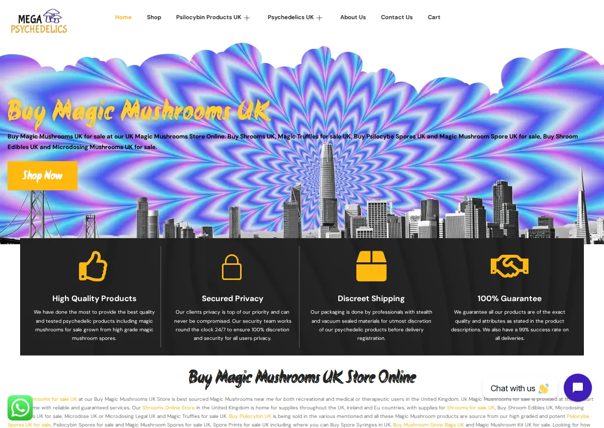 Store homepage
