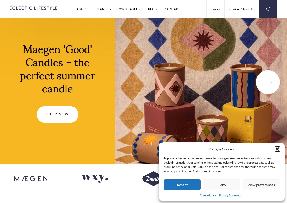 Store homepage