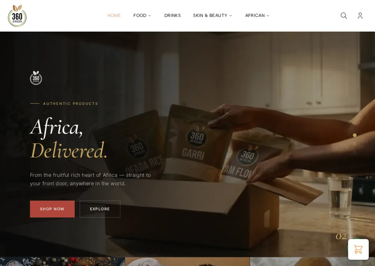 Store homepage