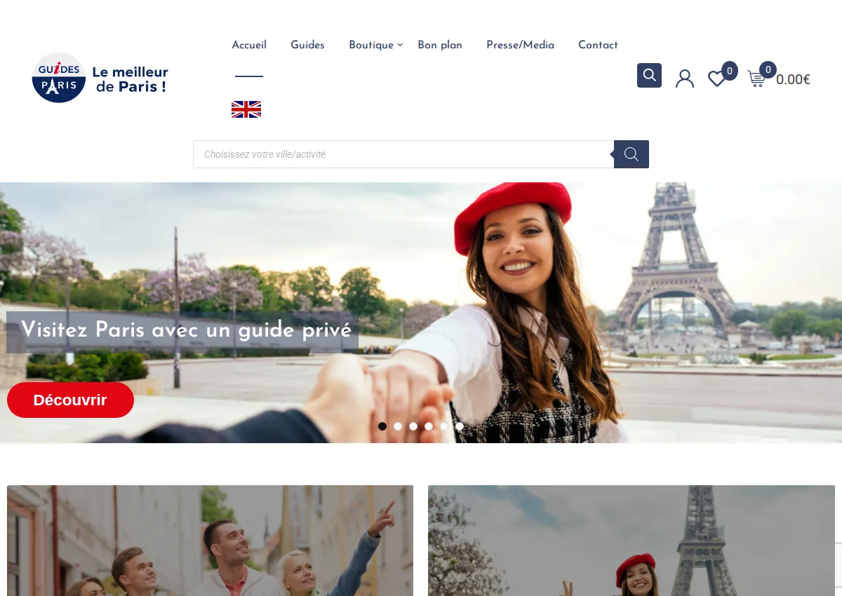 Store homepage