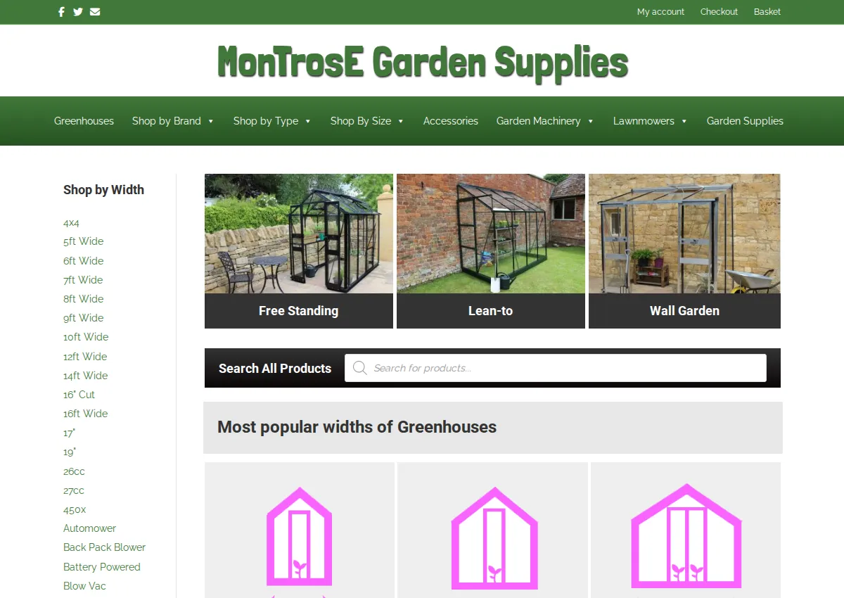 Store homepage