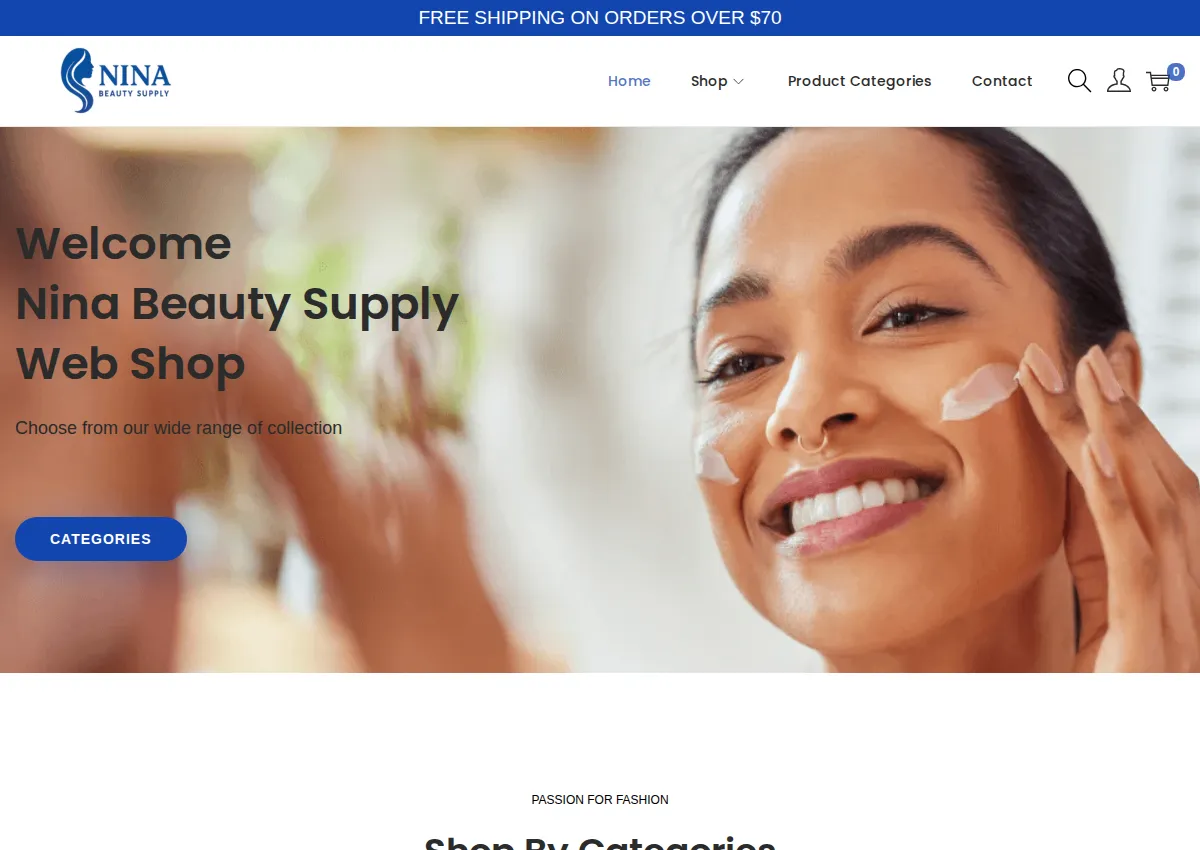 Store homepage