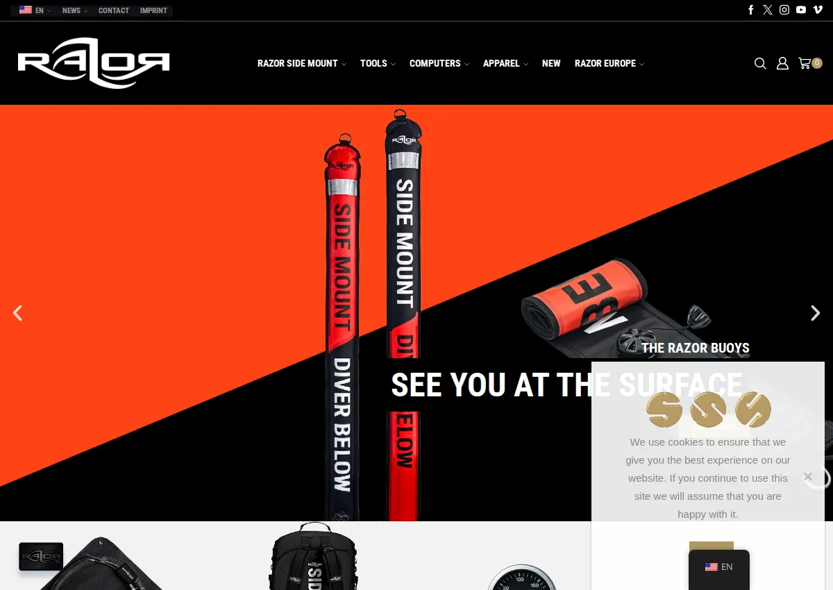 Store homepage