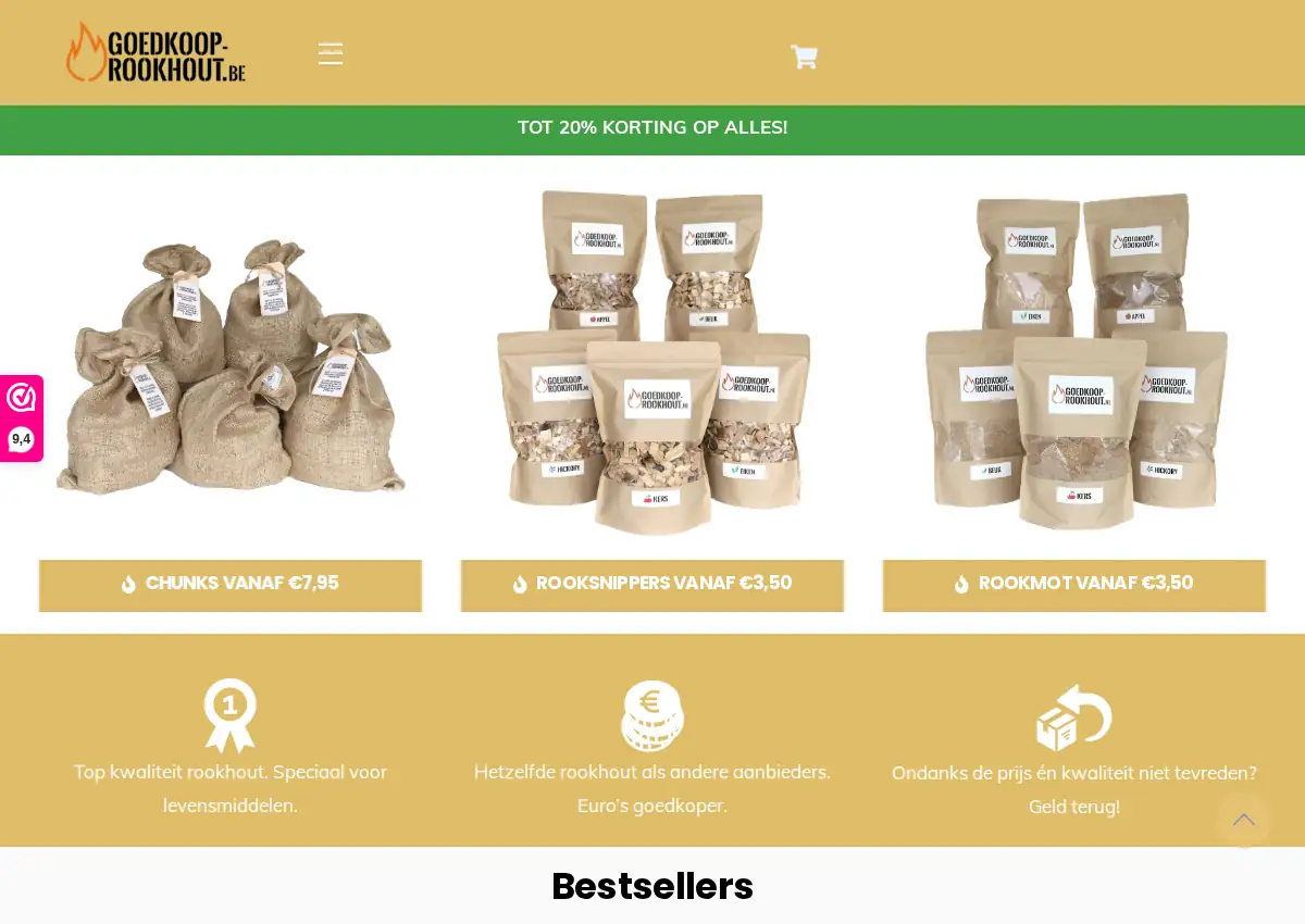 Store homepage