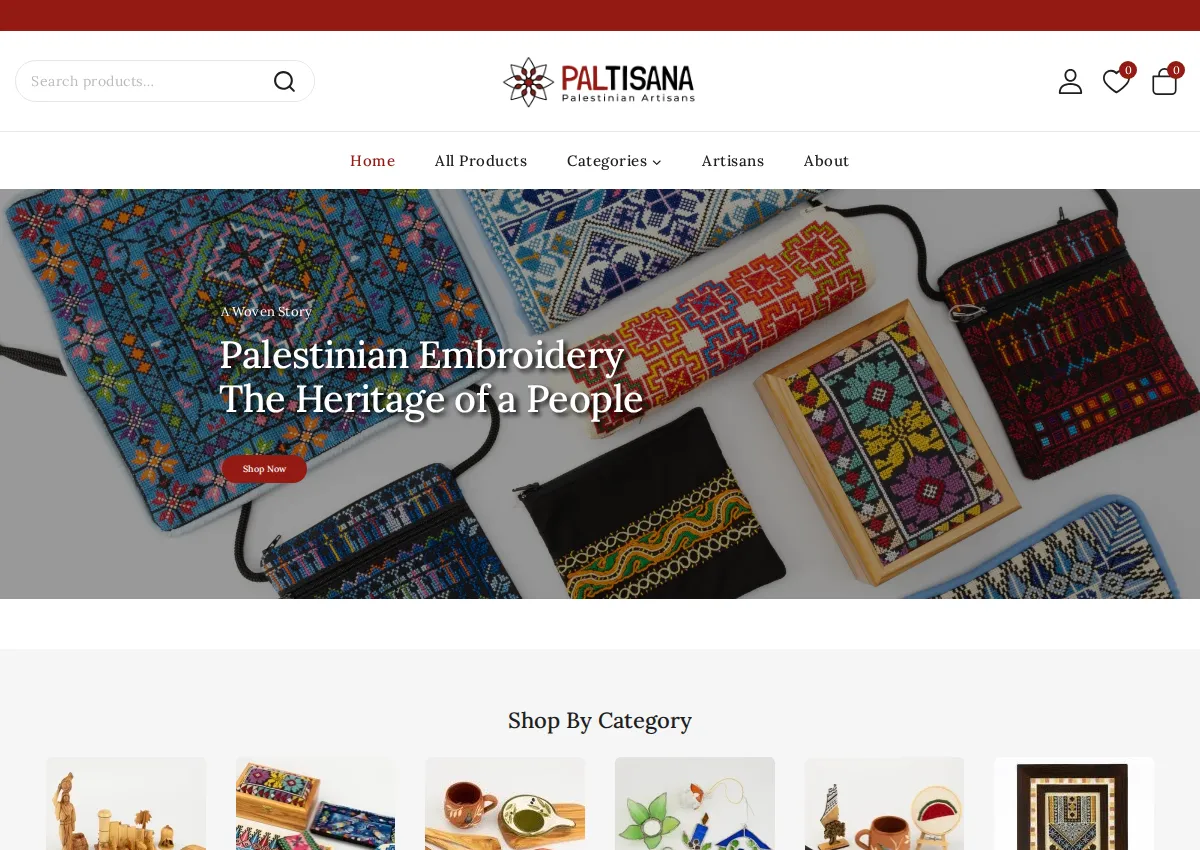 Store homepage