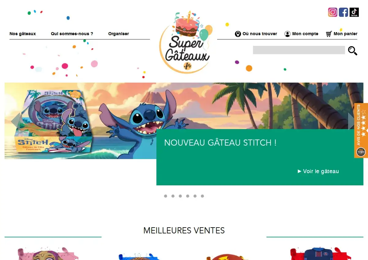 Store homepage