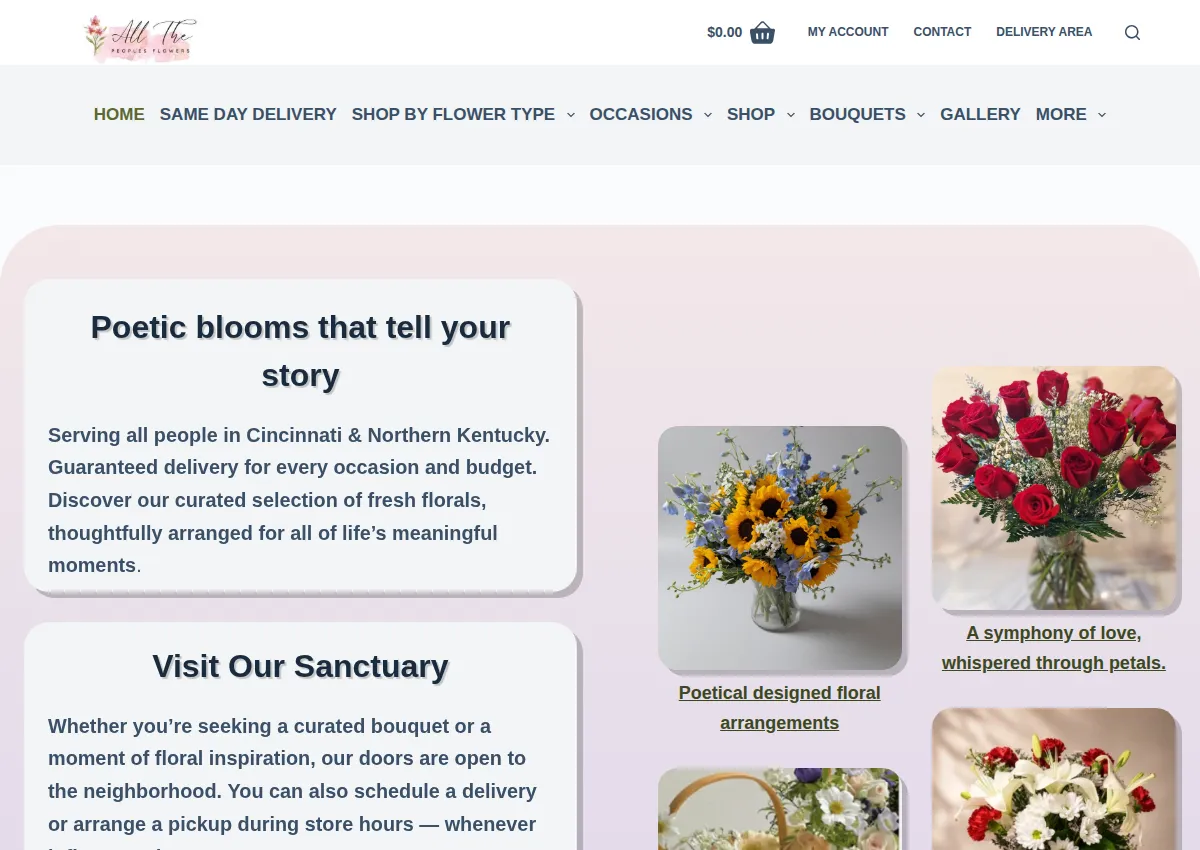 Store homepage