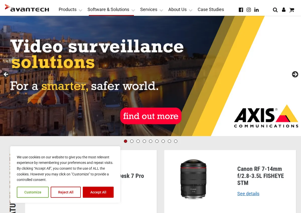 Store homepage