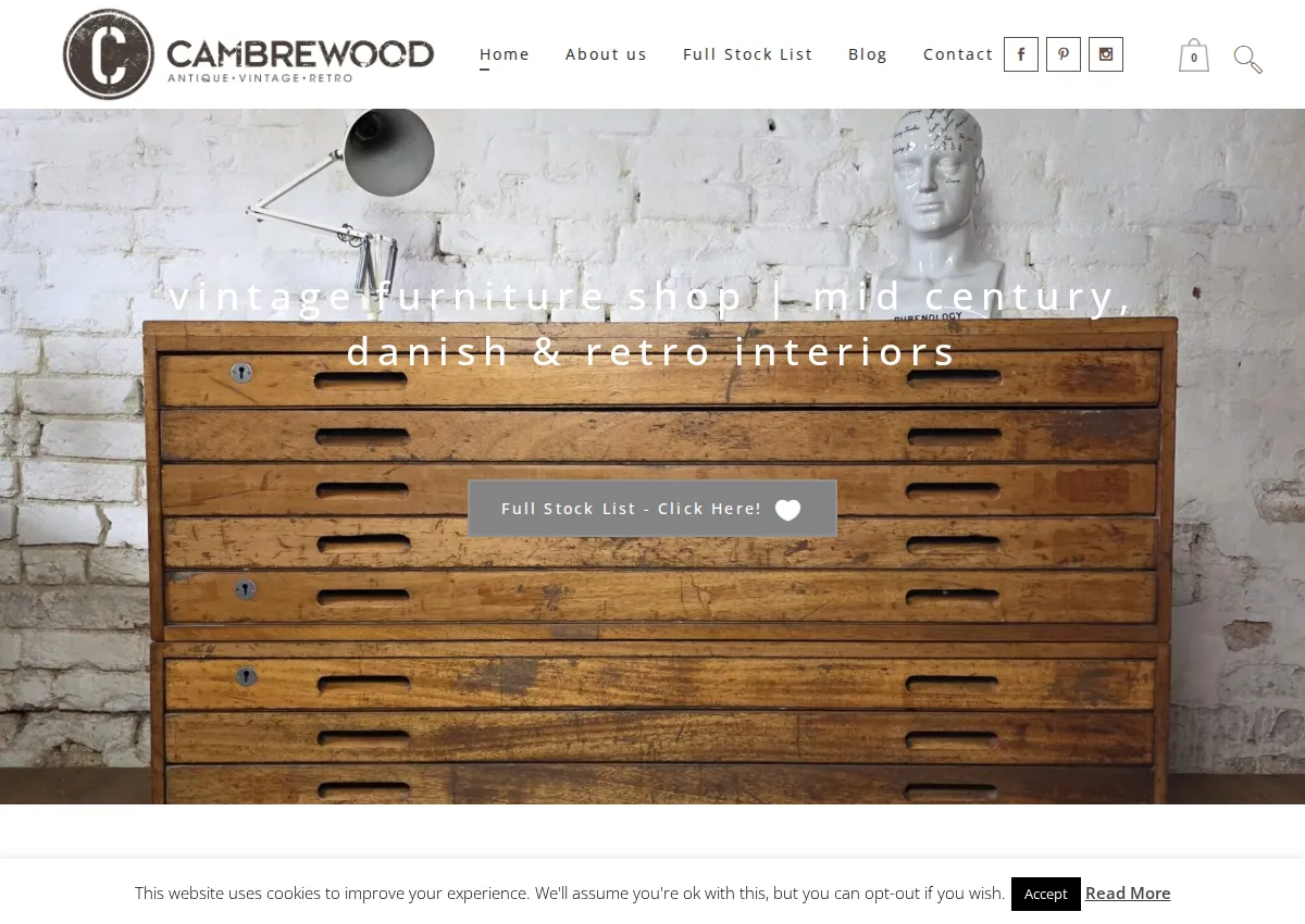 Store homepage