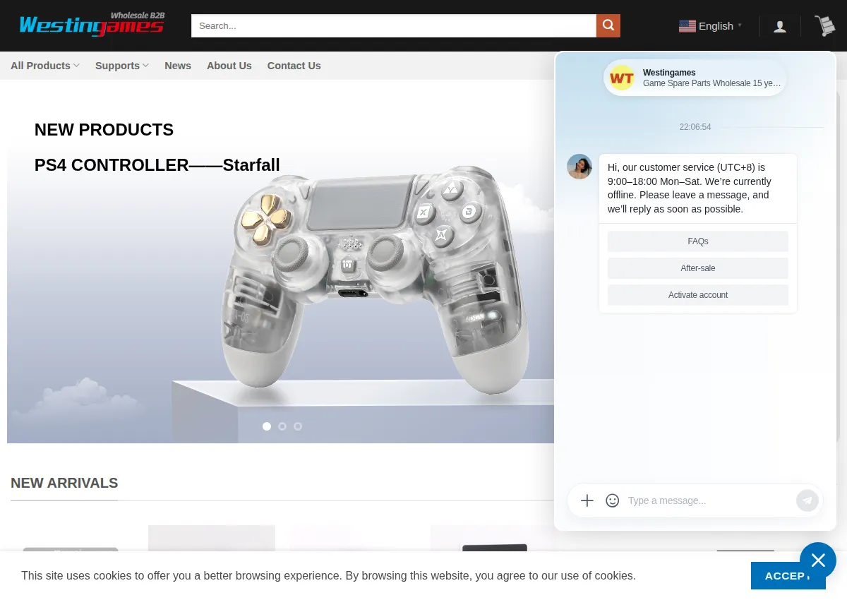 Store homepage