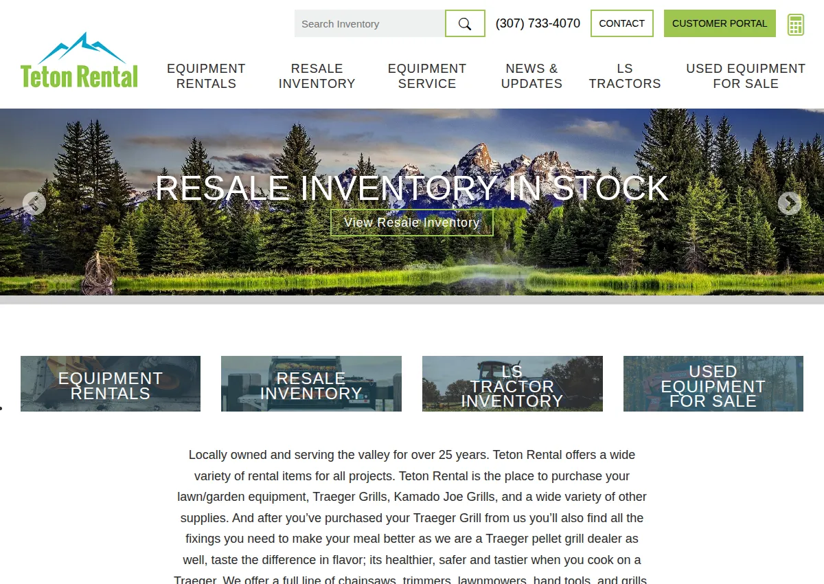 Store homepage