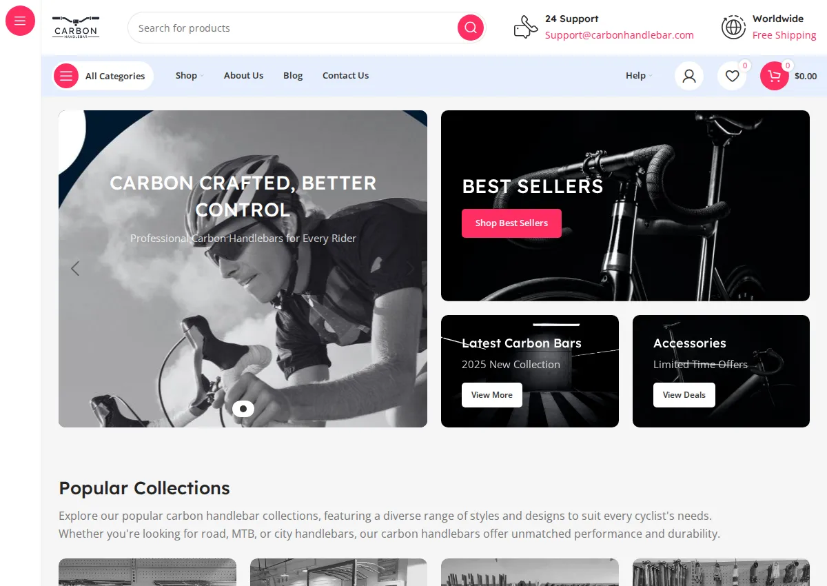 Store homepage