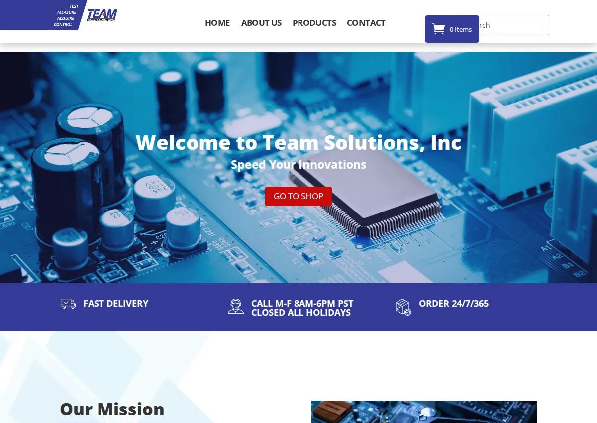 Store homepage
