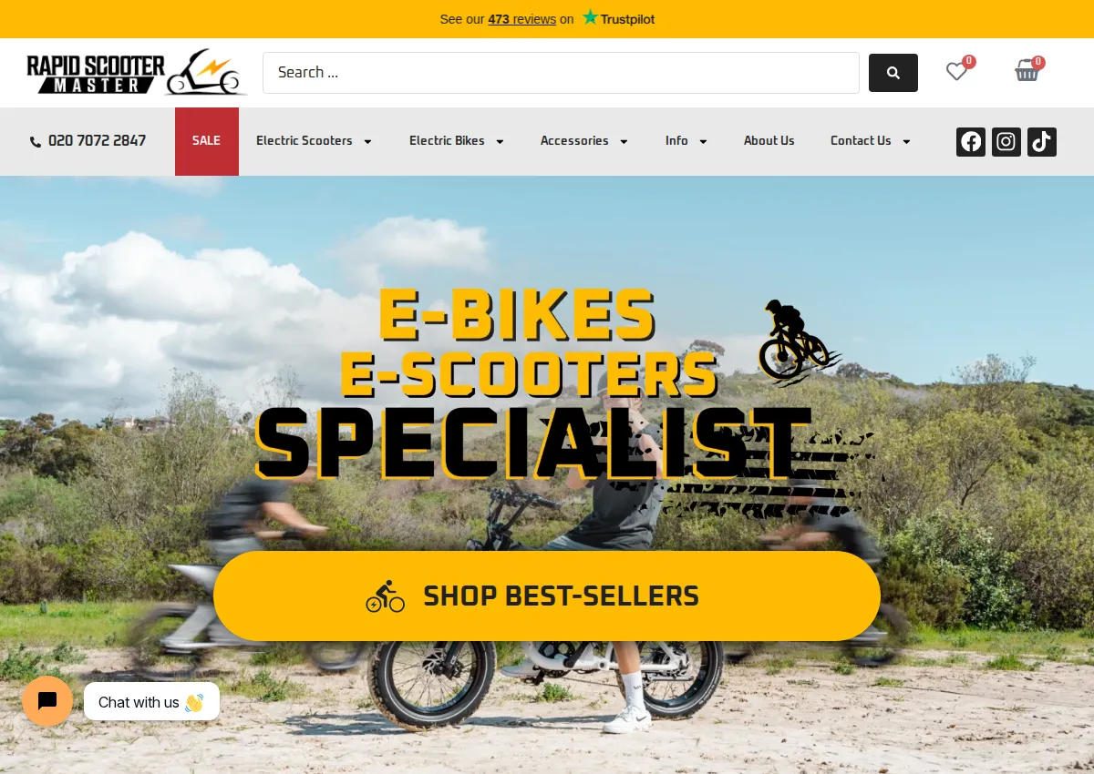 Store homepage