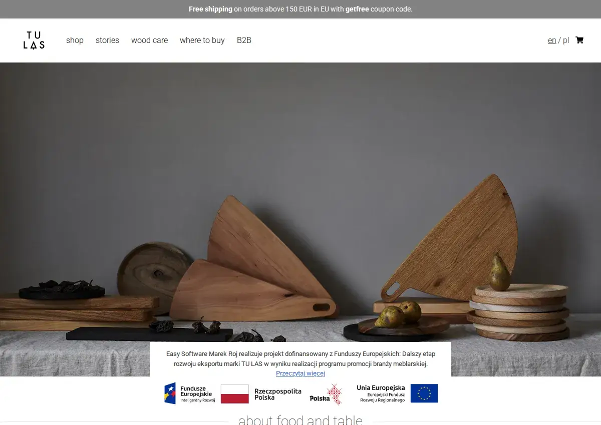 Store homepage