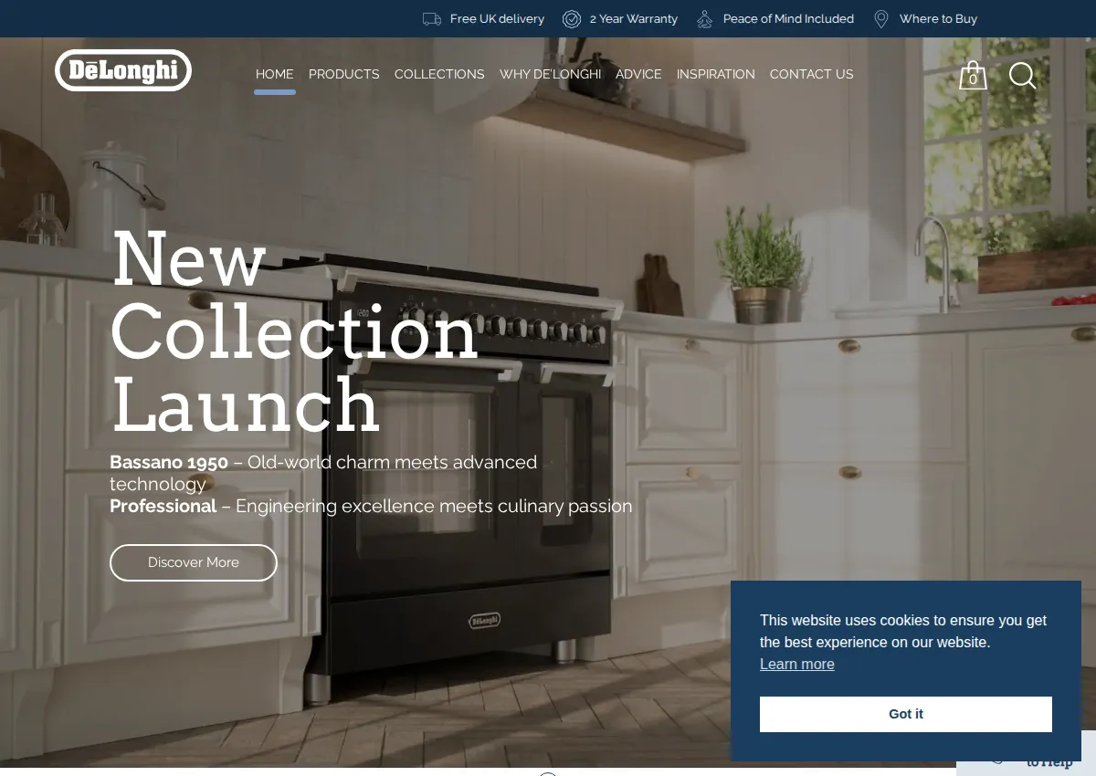 Store homepage