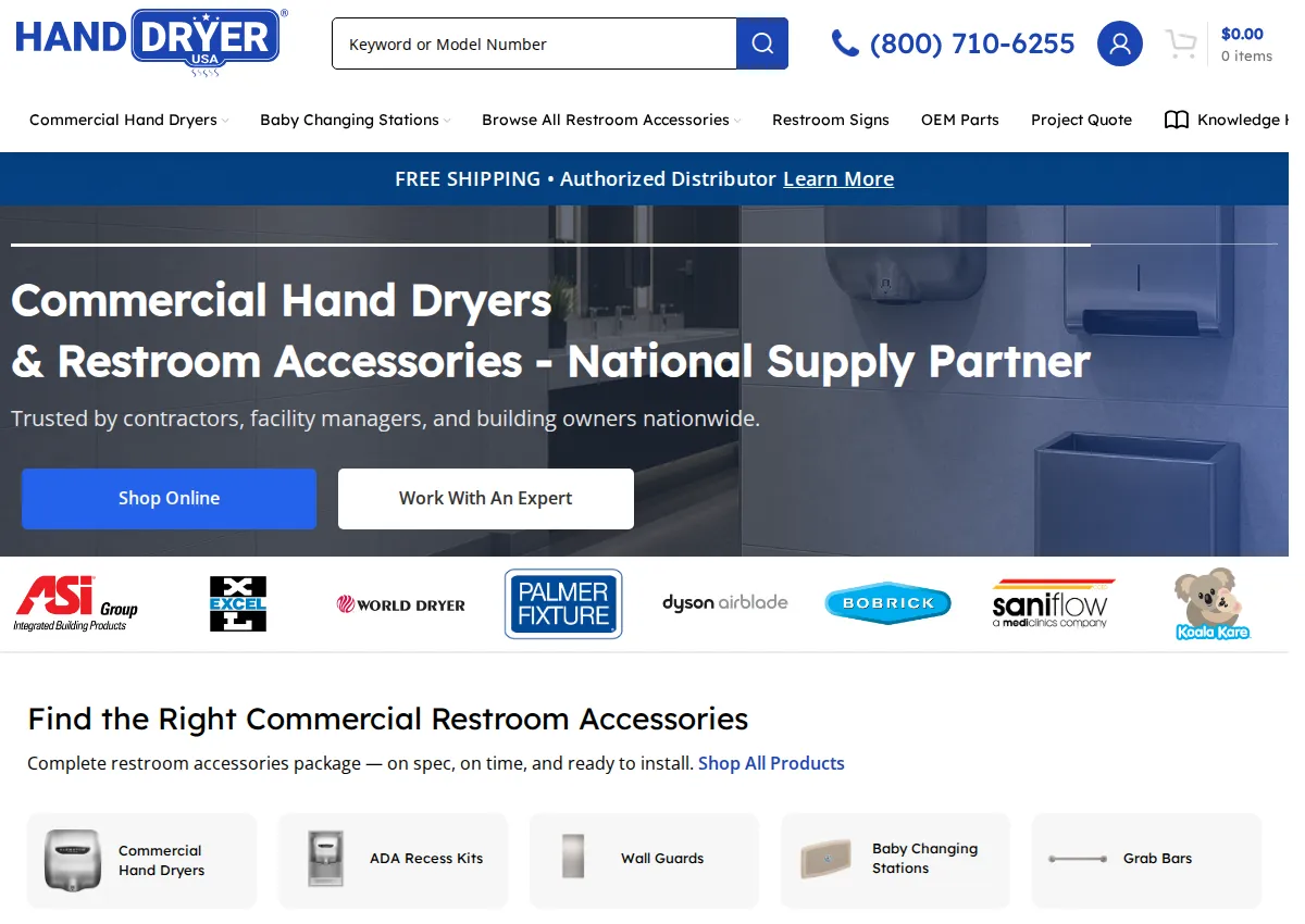 Store homepage