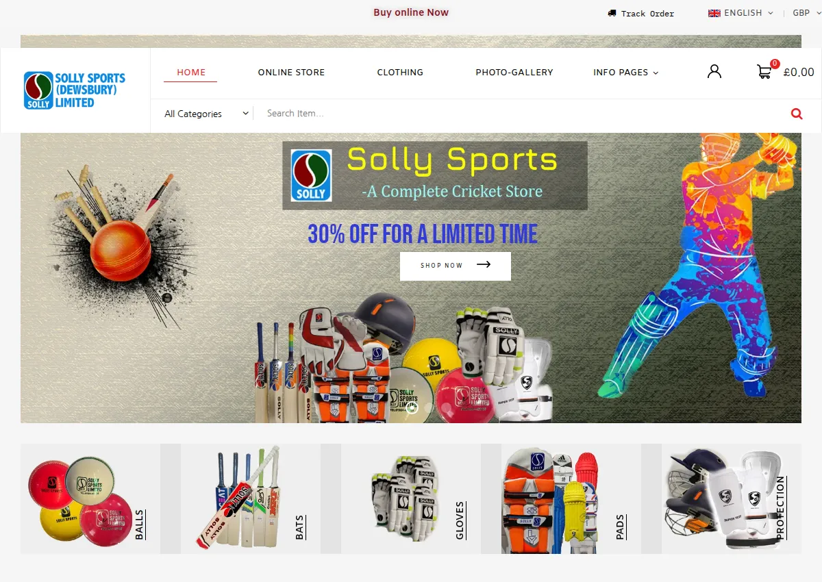 Store homepage